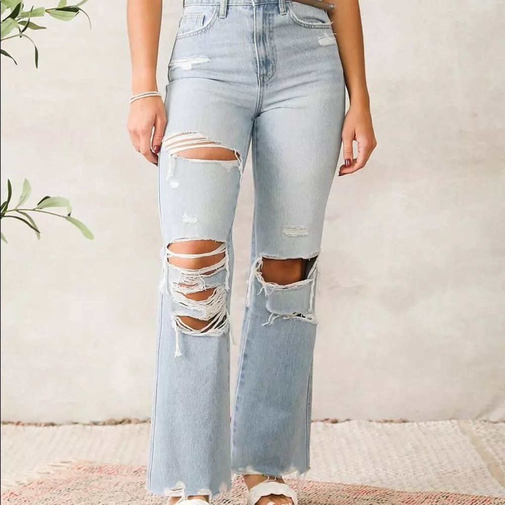 Flying Monkey women’s distressed Dad Jean size 25